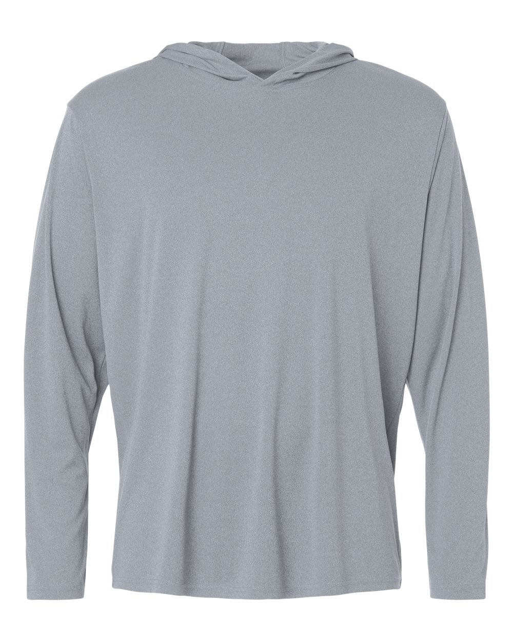 Allpro 48510 Unisex Pro-lock Performance Hooded Long Sleeve T-shirt - Heather Steel