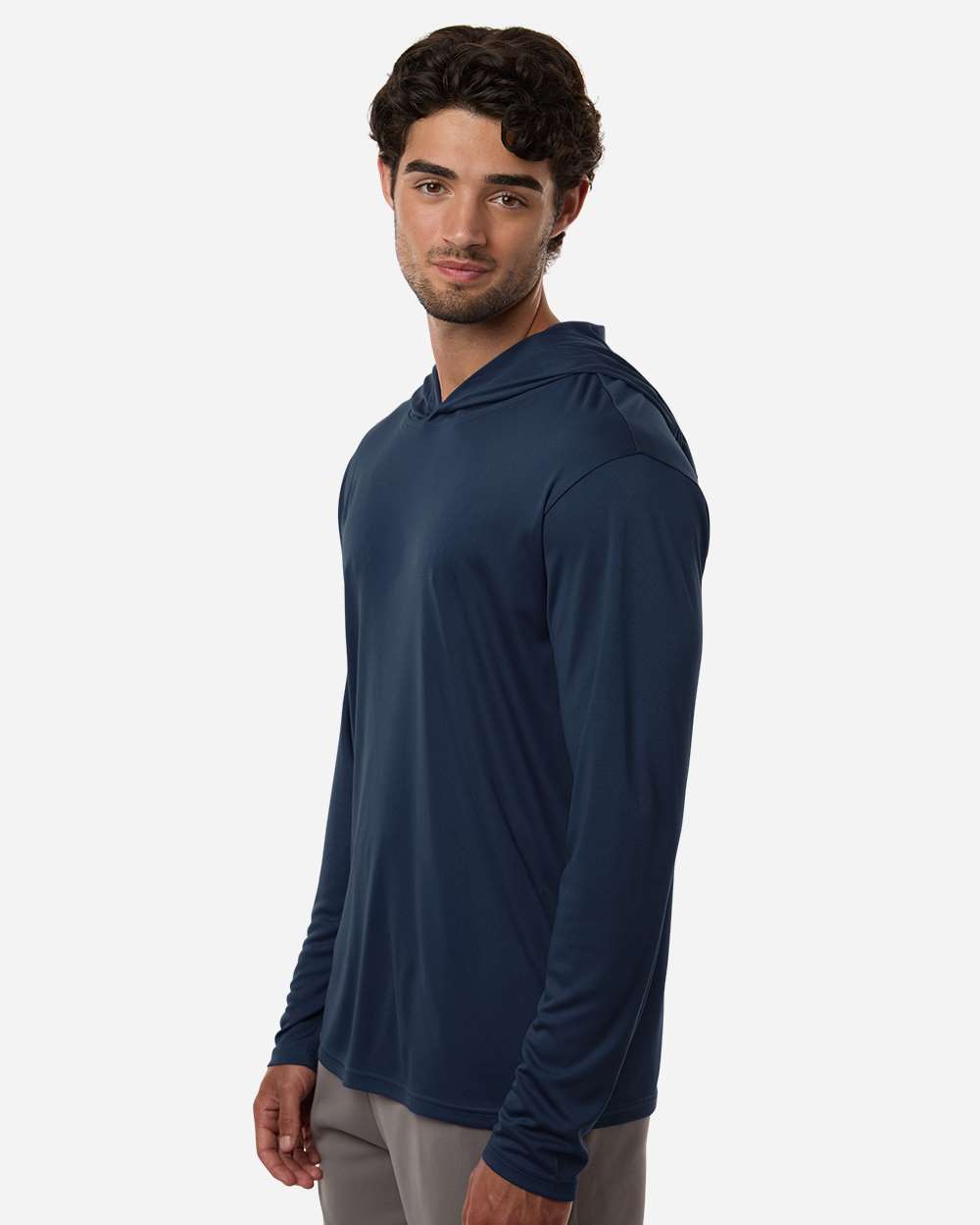 Allpro 48510 Unisex Pro-lock Performance Hooded Long Sleeve T-shirt - Navy
