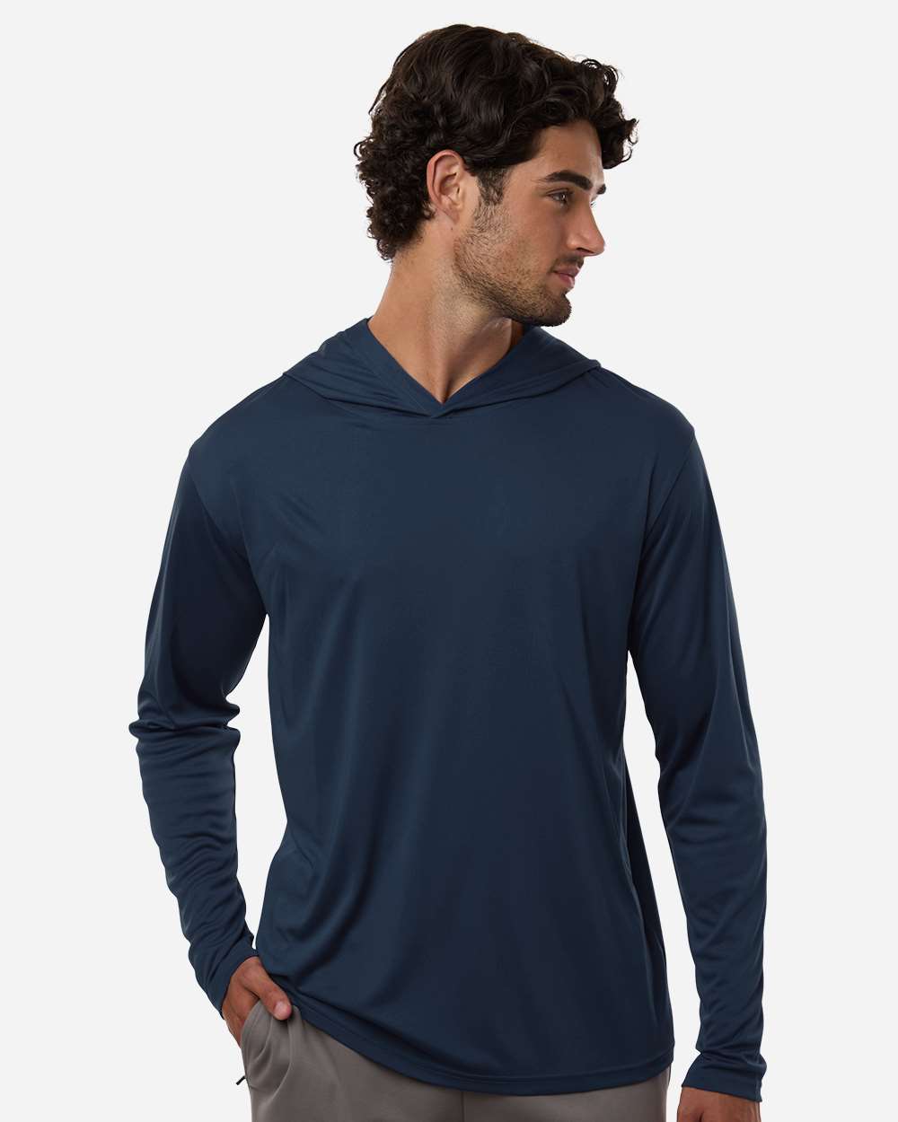 Allpro 48510 Unisex Pro-lock Performance Hooded Long Sleeve T-shirt - Navy
