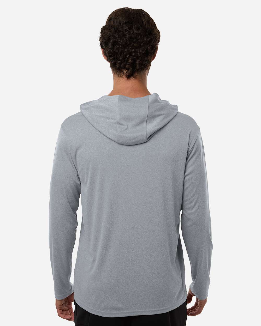 Allpro 48510 Unisex Pro-lock Performance Hooded Long Sleeve T-shirt - Heather Steel