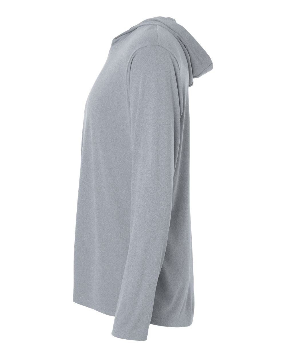 Allpro 48510 Unisex Pro-lock Performance Hooded Long Sleeve T-shirt - Heather Steel