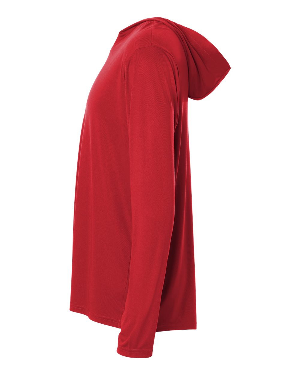Allpro 48510 Unisex Pro-lock Performance Hooded Long Sleeve T-shirt - Red
