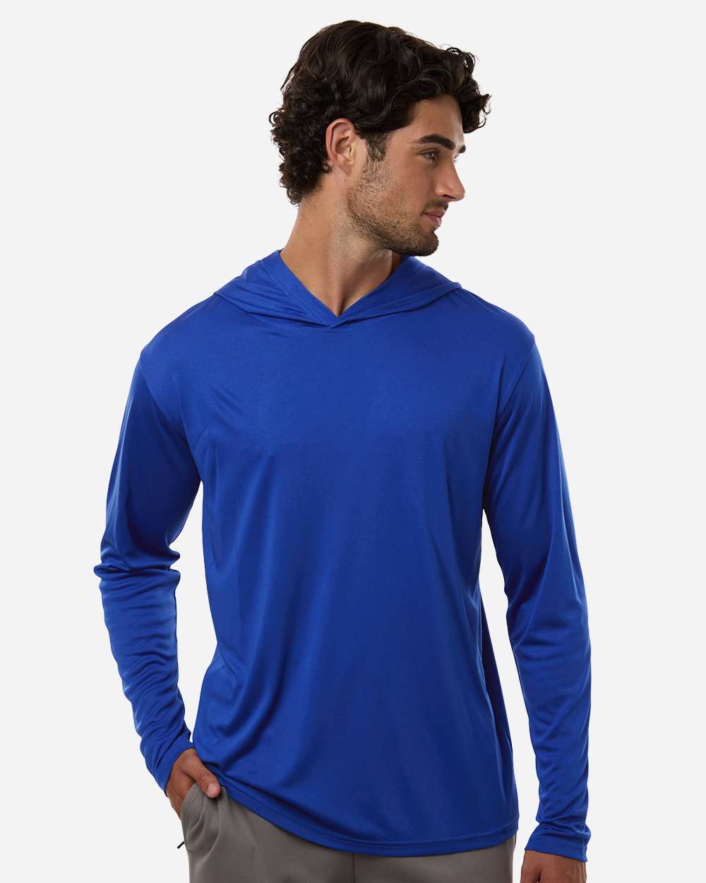 Allpro 48510 Unisex Pro-lock Performance Hooded Long Sleeve T-shirt - Royal