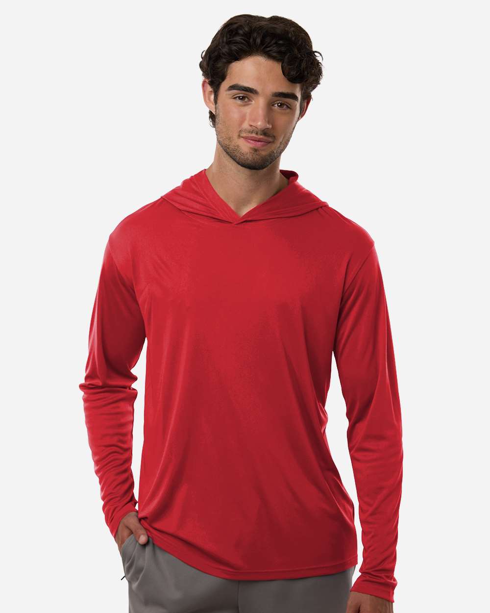 Allpro 48510 Unisex Pro-lock Performance Hooded Long Sleeve T-shirt - Red