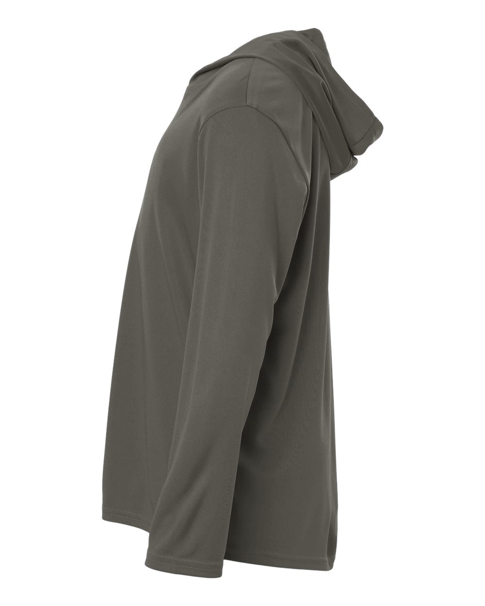 Allpro 48510y Youth Pro-lock Performance Hooded Long Sleeve T-shirt - Charcoal