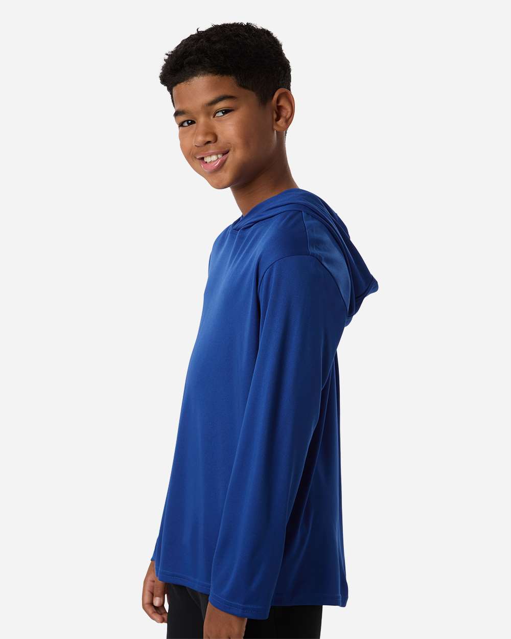 Allpro 48510y Youth Pro-lock Performance Hooded Long Sleeve T-shirt - Royal