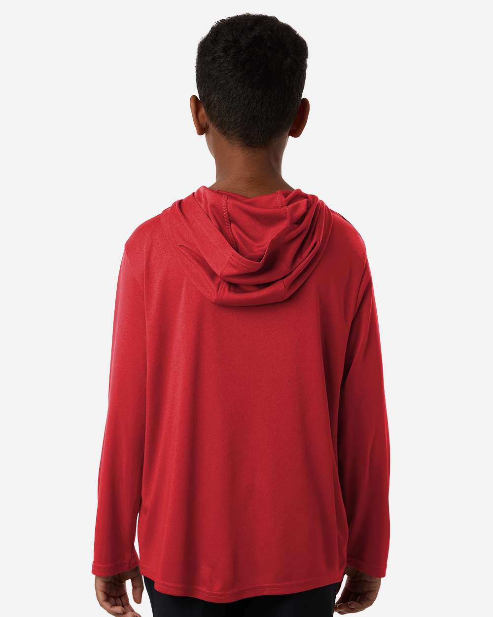 Allpro 48510y Youth Pro-lock Performance Hooded Long Sleeve T-shirt - Red