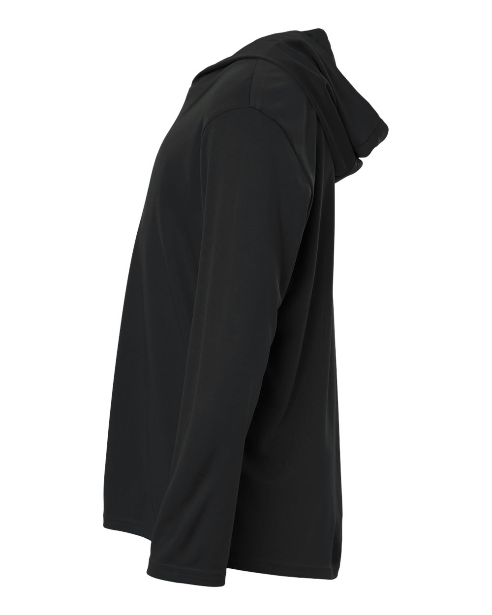Allpro 48510y Youth Pro-lock Performance Hooded Long Sleeve T-shirt - Black