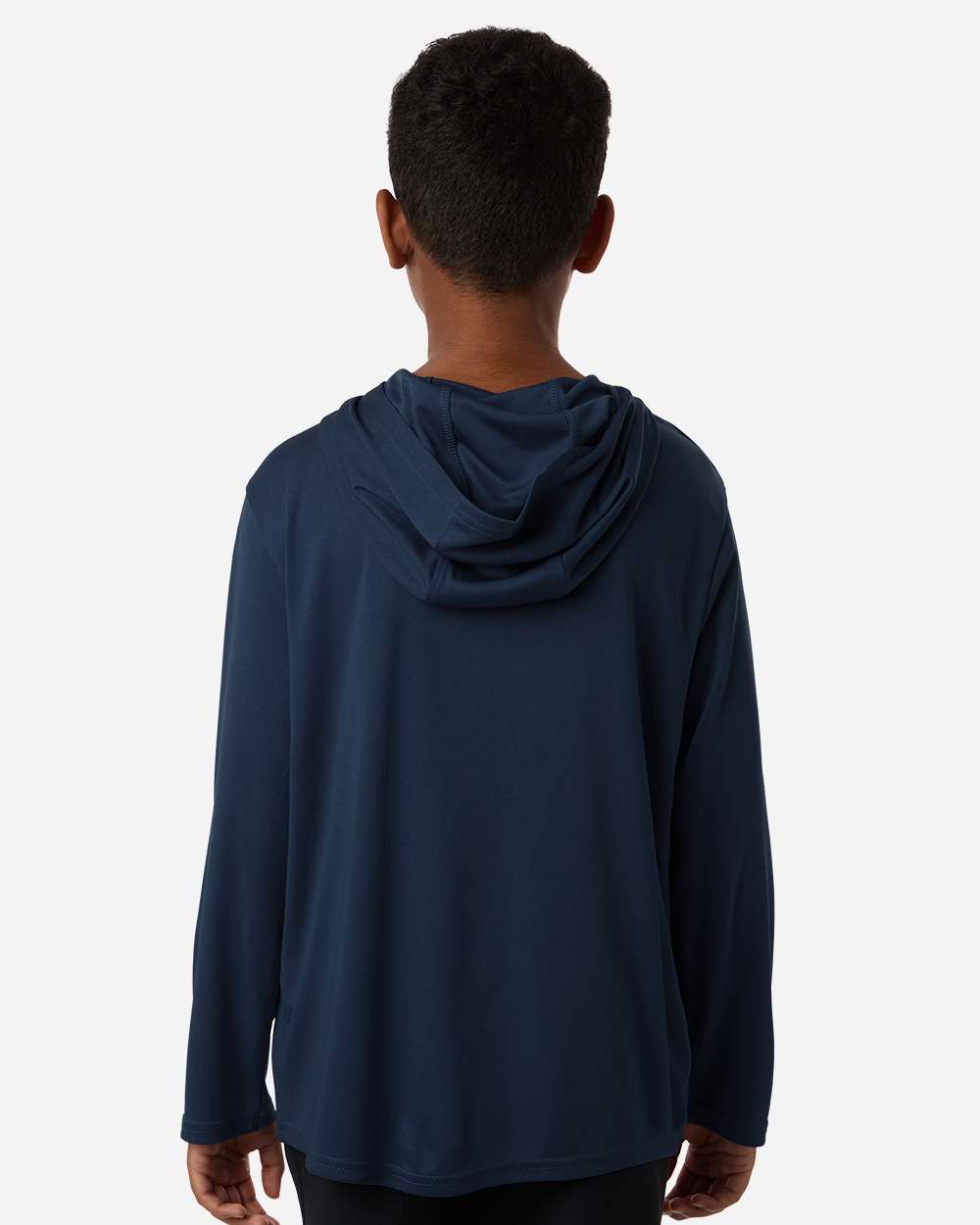 Allpro 48510y Youth Pro-lock Performance Hooded Long Sleeve T-shirt - Navy