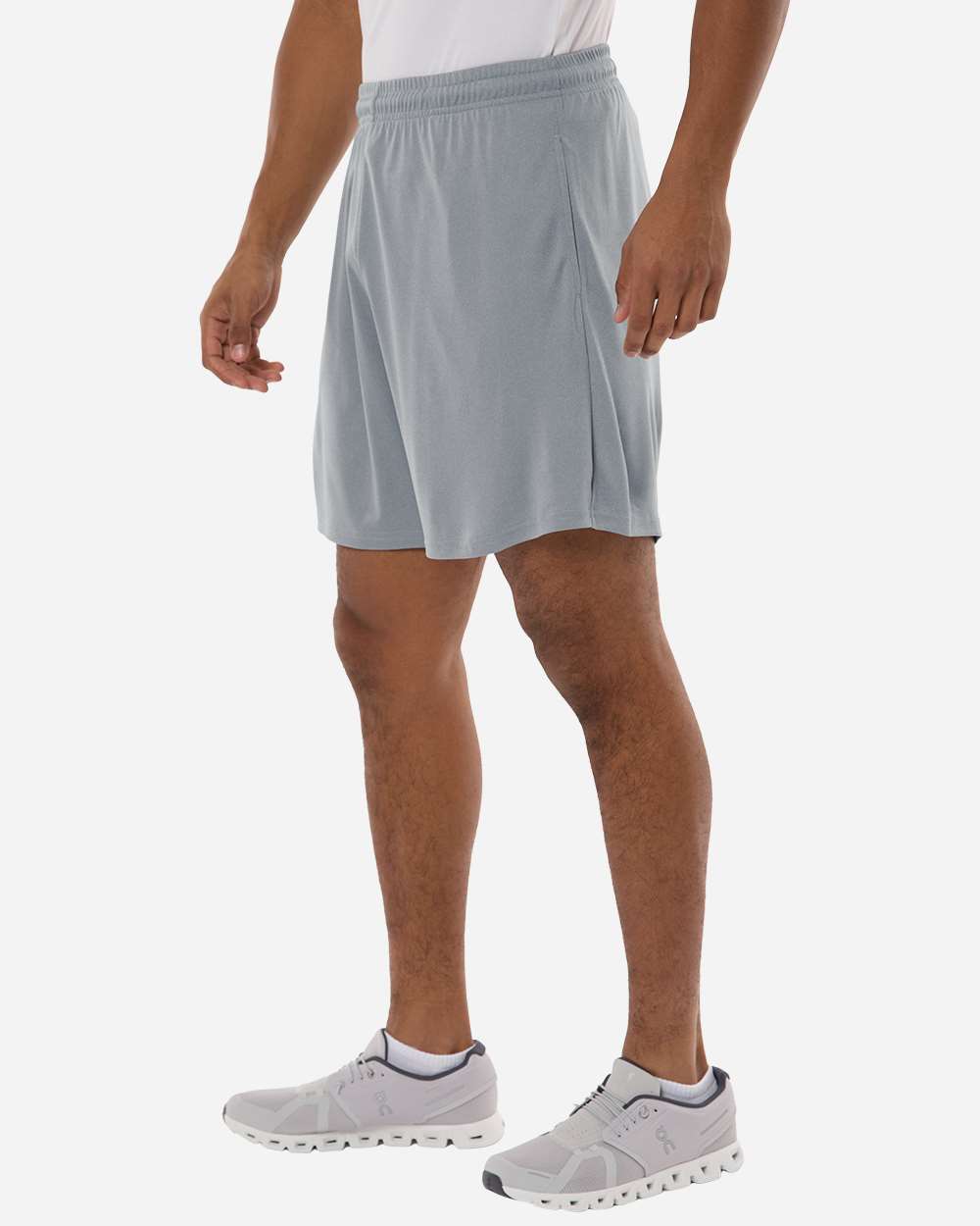 Allpro 48sh0 Men’s Pro-lock Performance 7’’ Shorts with Pockets - Heather Steel