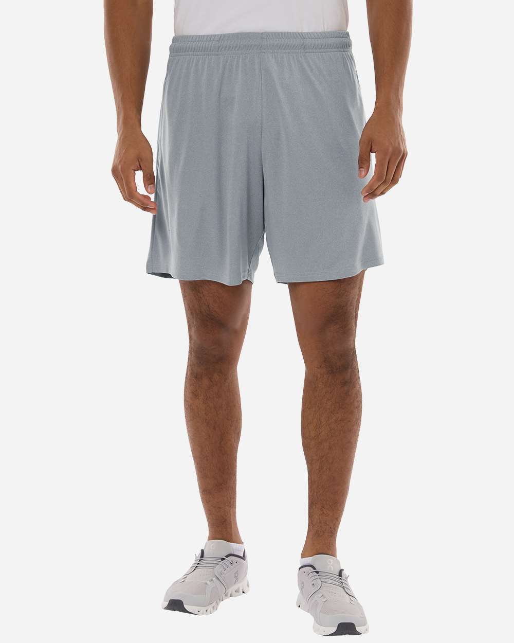 Allpro 48sh0 Men’s Pro-lock Performance 7’’ Shorts with Pockets - Heather Steel