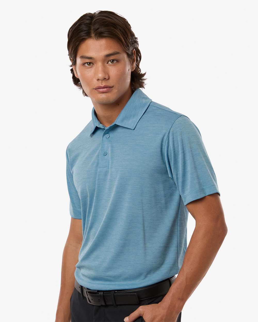Allpro 4hm00 Performance Mélange Polo - Cloud Blue Melange