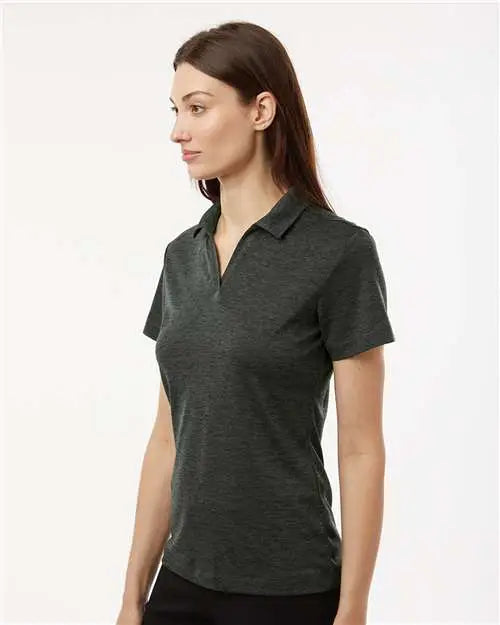 Allpro 4hm00l Women’s Performance Mélange Polo - Black Melange