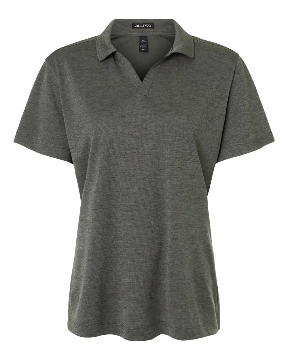 Allpro 4hm00l Women’s Performance Mélange Polo - Charcoal Melange - Ladies s