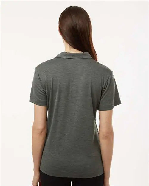 Allpro 4hm00l Women’s Performance Mélange Polo - Charcoal Melange