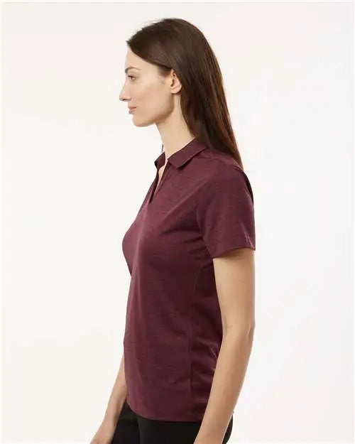 Allpro 4hm00l Women’s Performance Mélange Polo - Maroon Melange