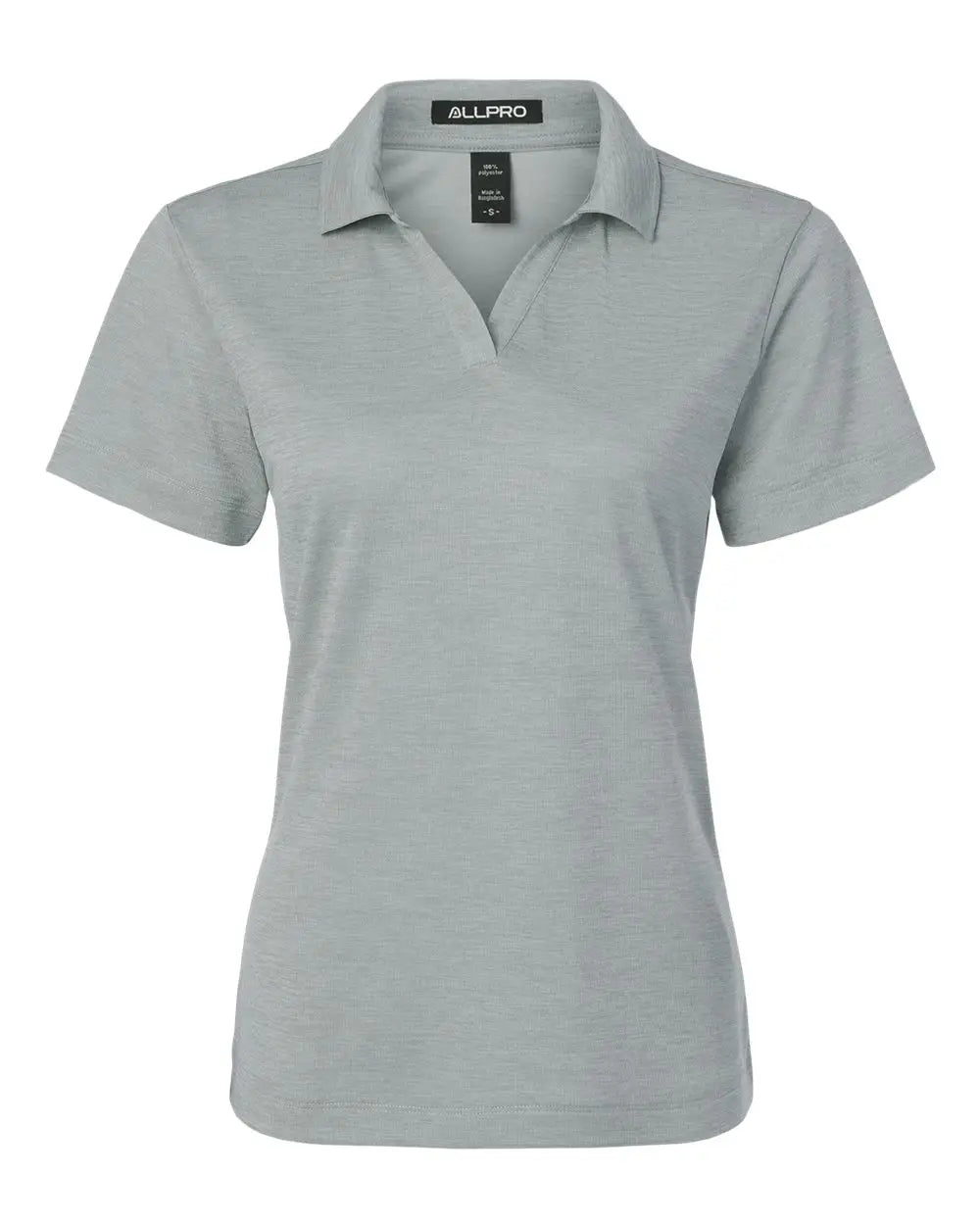 Allpro 4hm00l Women’s Performance Mélange Polo - Silver Melange - Ladies s