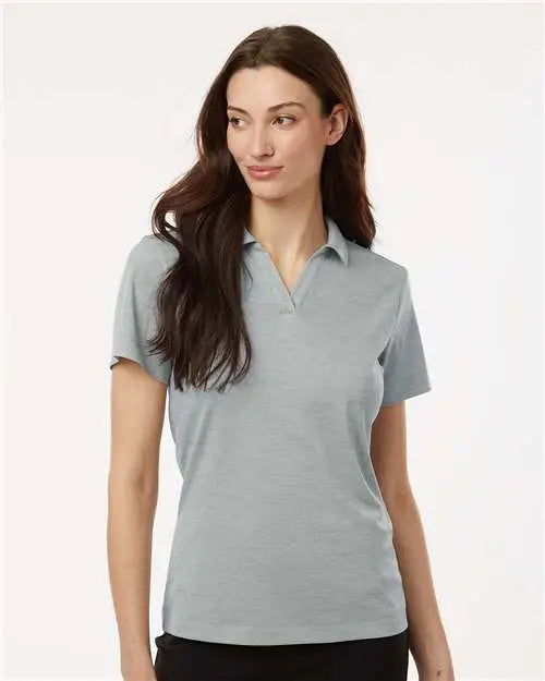 Allpro 4hm00l Women’s Performance Mélange Polo - Silver Melange
