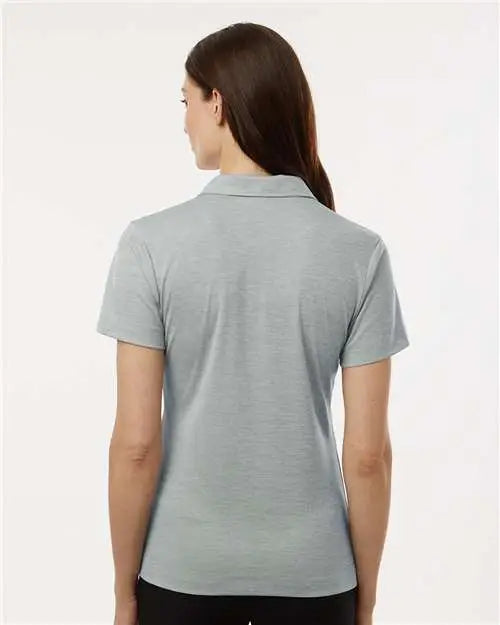 Allpro 4hm00l Women’s Performance Mélange Polo - Silver Melange
