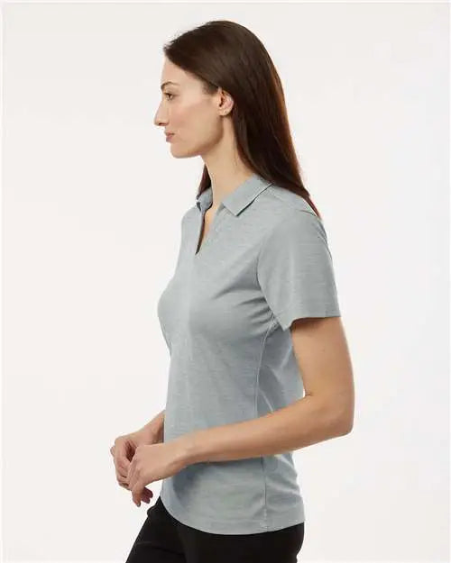 Allpro 4hm00l Women’s Performance Mélange Polo - Silver Melange