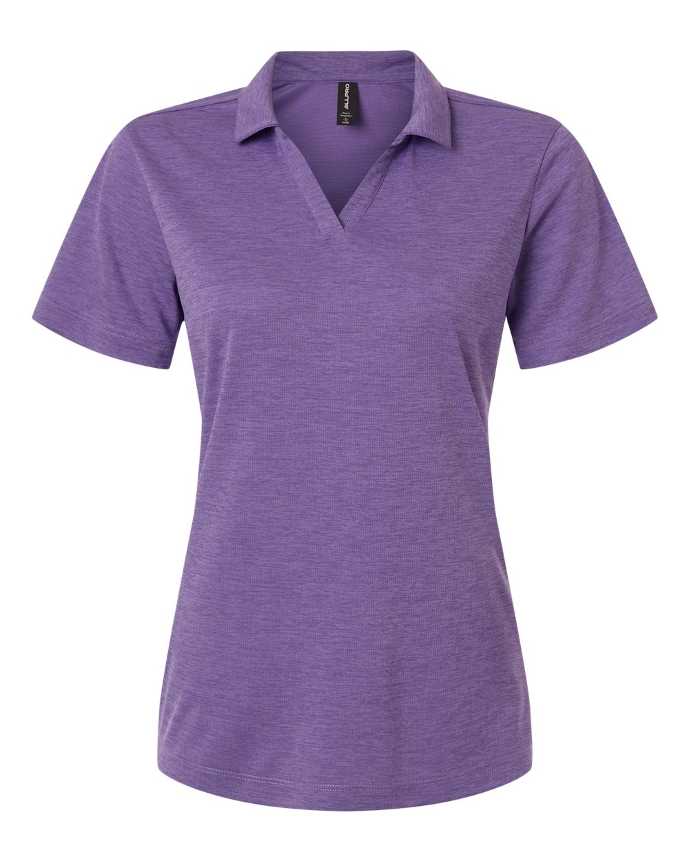 Allpro 4hm00l Women’s Performance Mélange Polo - Violet Melange