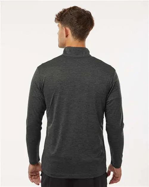 Allpro 4hm700 Performance Mãlange Quarter-zip Pullover - Black Melange
