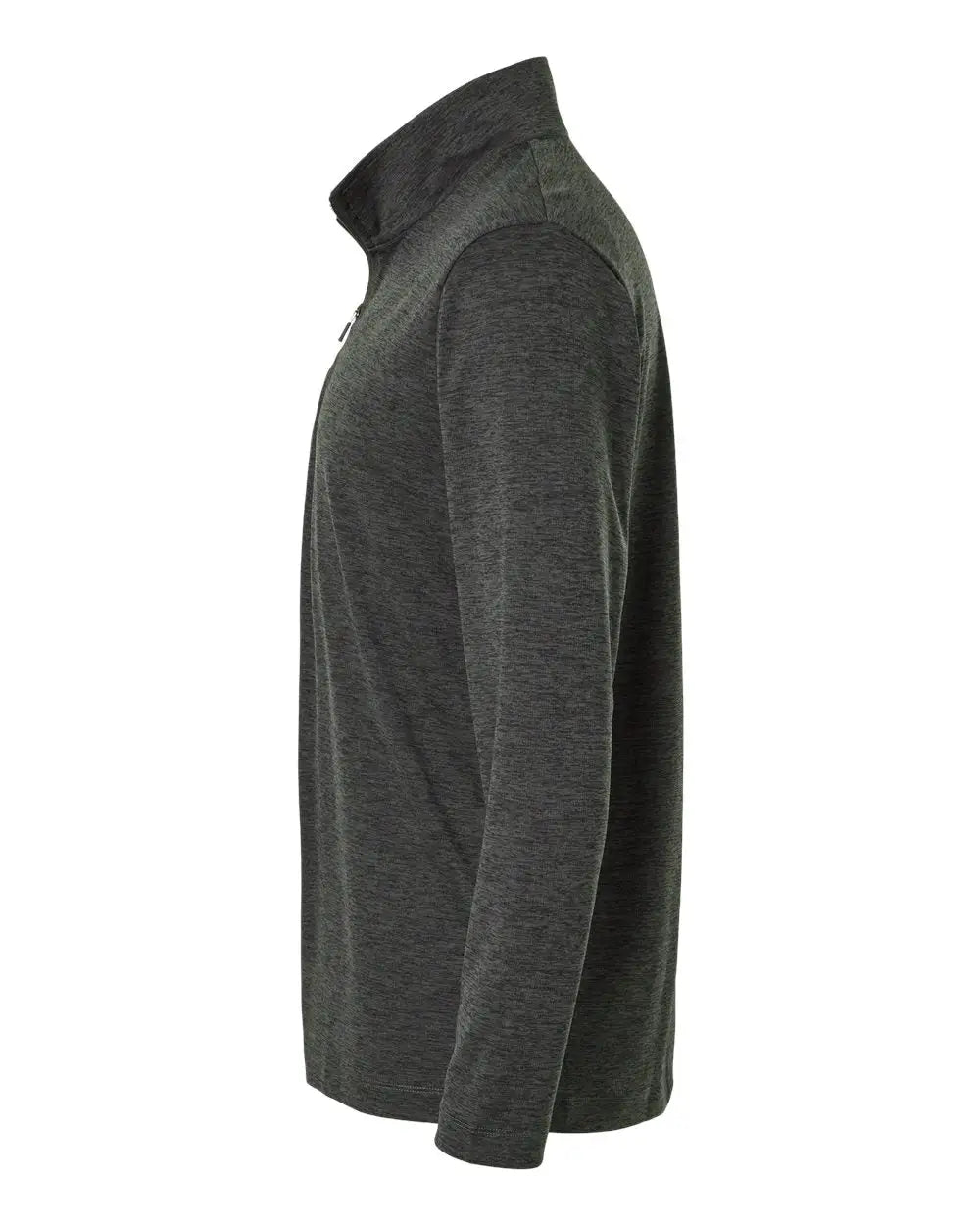 Allpro 4hm700 Performance Mãlange Quarter-zip Pullover - Black Melange