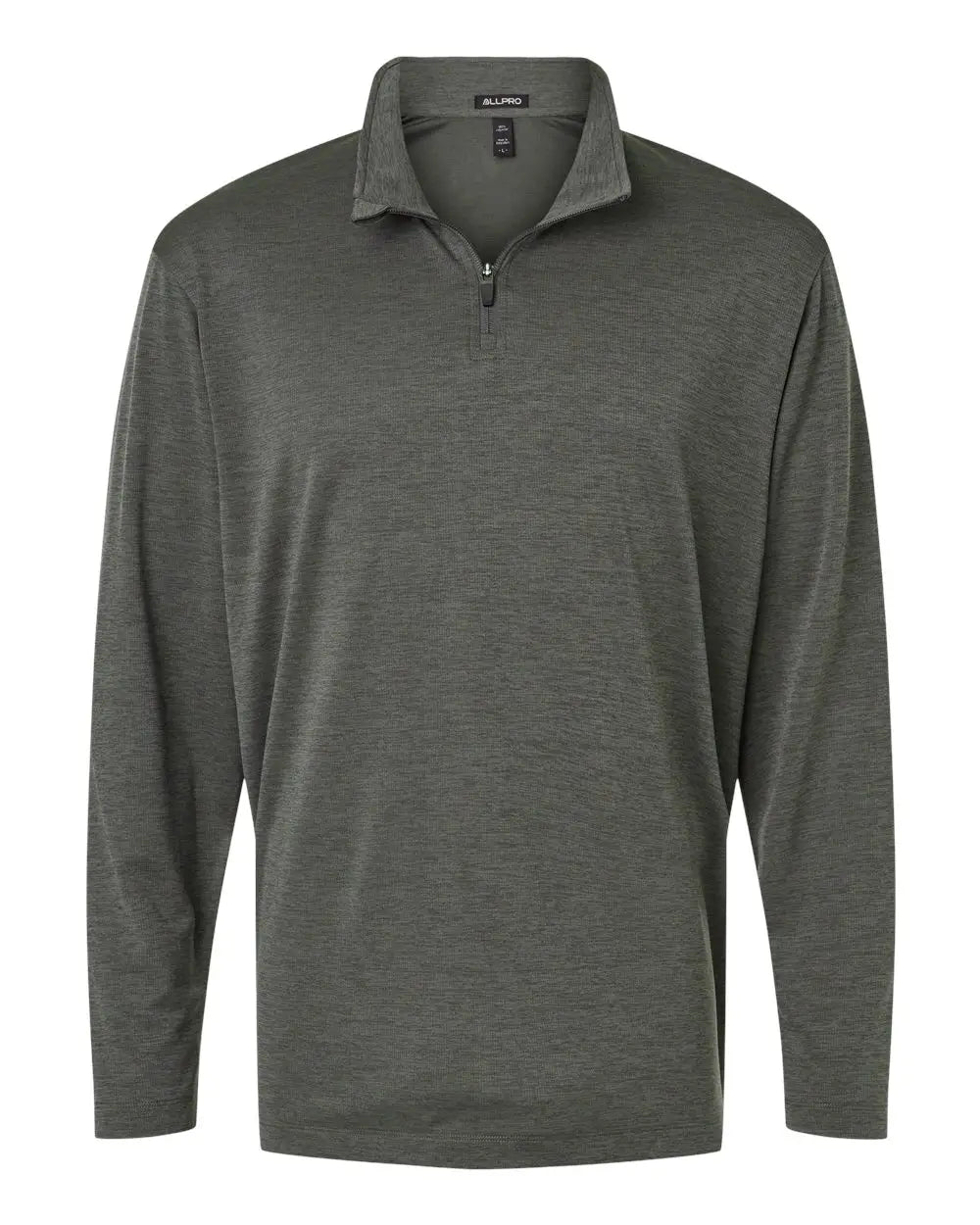Allpro 4hm700 Performance Mãlange Quarter-zip Pullover - Charcoal Melange
