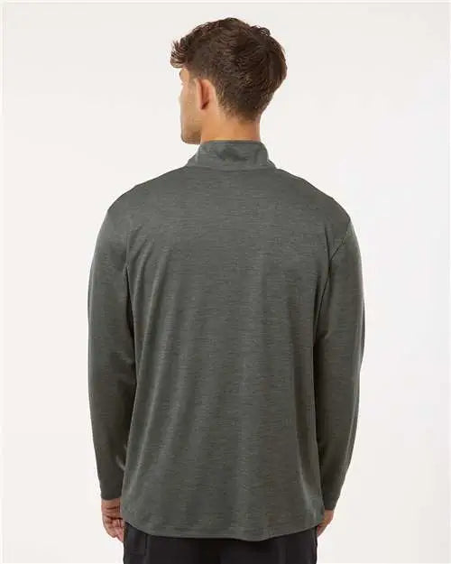Allpro 4hm700 Performance Mãlange Quarter-zip Pullover - Charcoal Melange