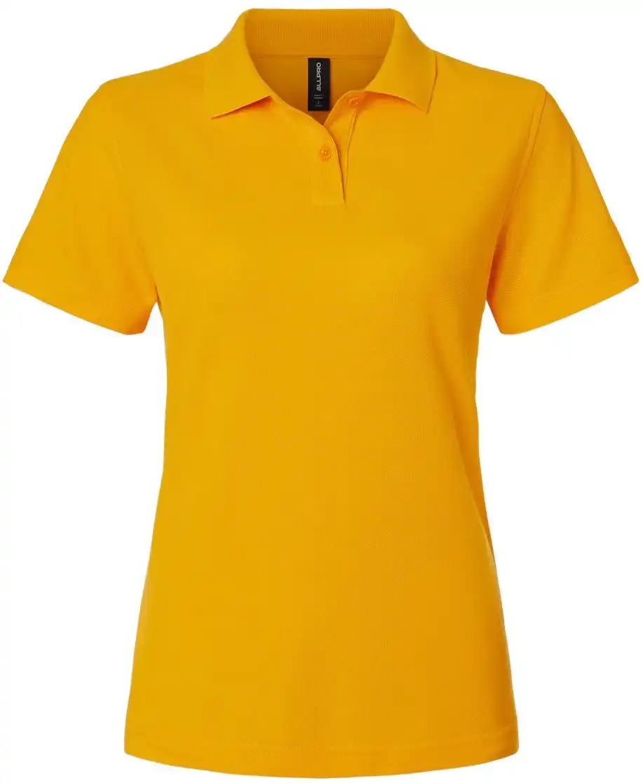Allpro 62800l Women’s Pique Polo - Gold - s