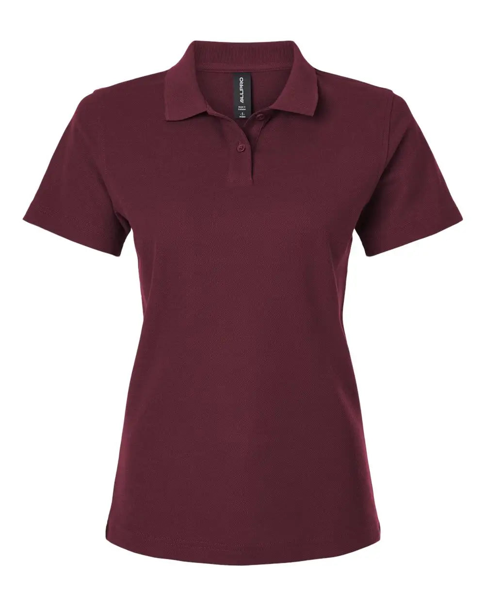 Allpro 62800l Women’s Pique Polo - Maroon - Ladies s
