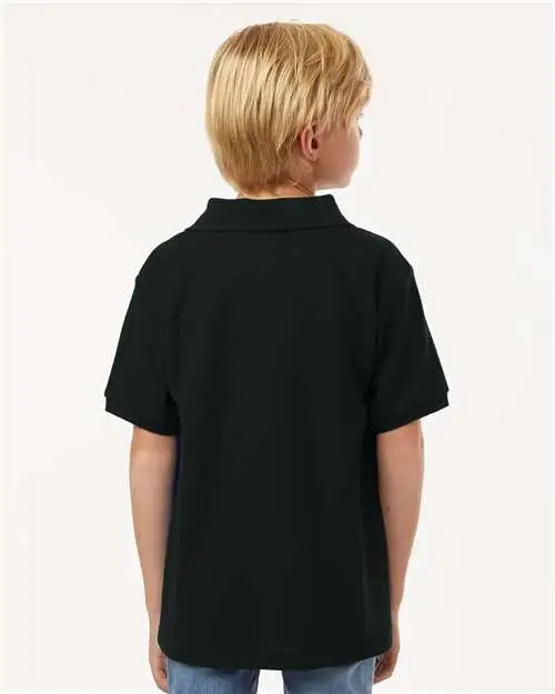 Allpro 62800y Youth Pique Polo - Black