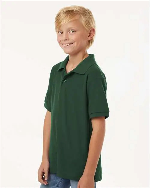 Allpro 62800y Youth Pique Polo - Forest Green