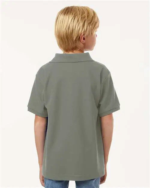 Allpro 62800y Youth Pique Polo - Graystone