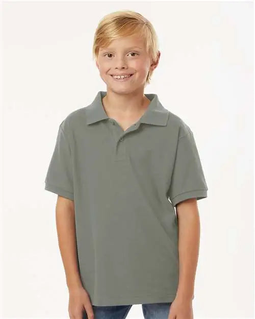 Allpro 62800y Youth Pique Polo - Graystone