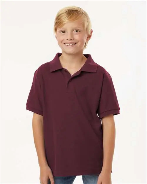 Allpro 62800y Youth Pique Polo - Maroon