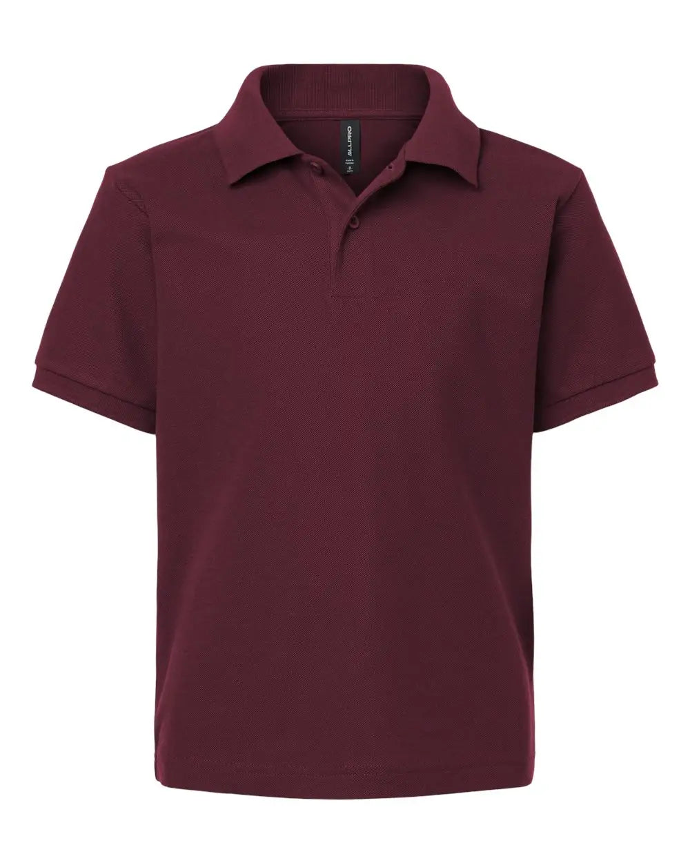 Allpro 62800y Youth Pique Polo - Maroon - Xs