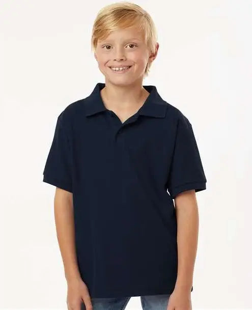 Allpro 62800y Youth Pique Polo - Navy