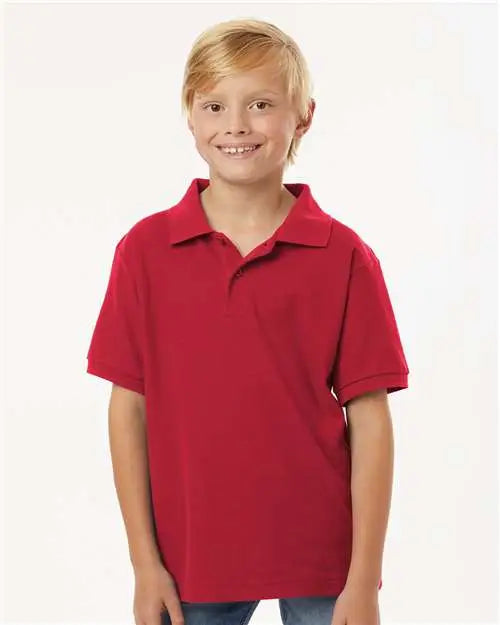 Allpro 62800y Youth Pique Polo - Red