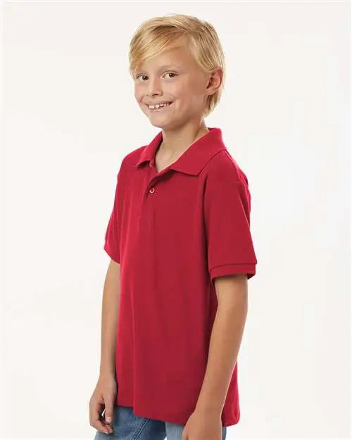 Allpro 62800y Youth Pique Polo - Red