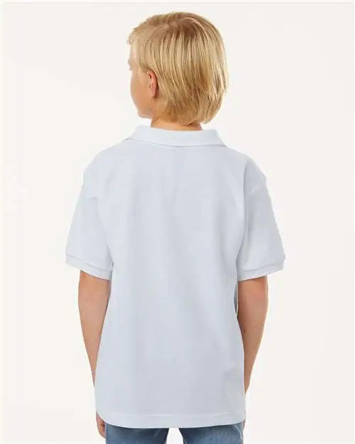 Allpro 62800y Youth Pique Polo - White