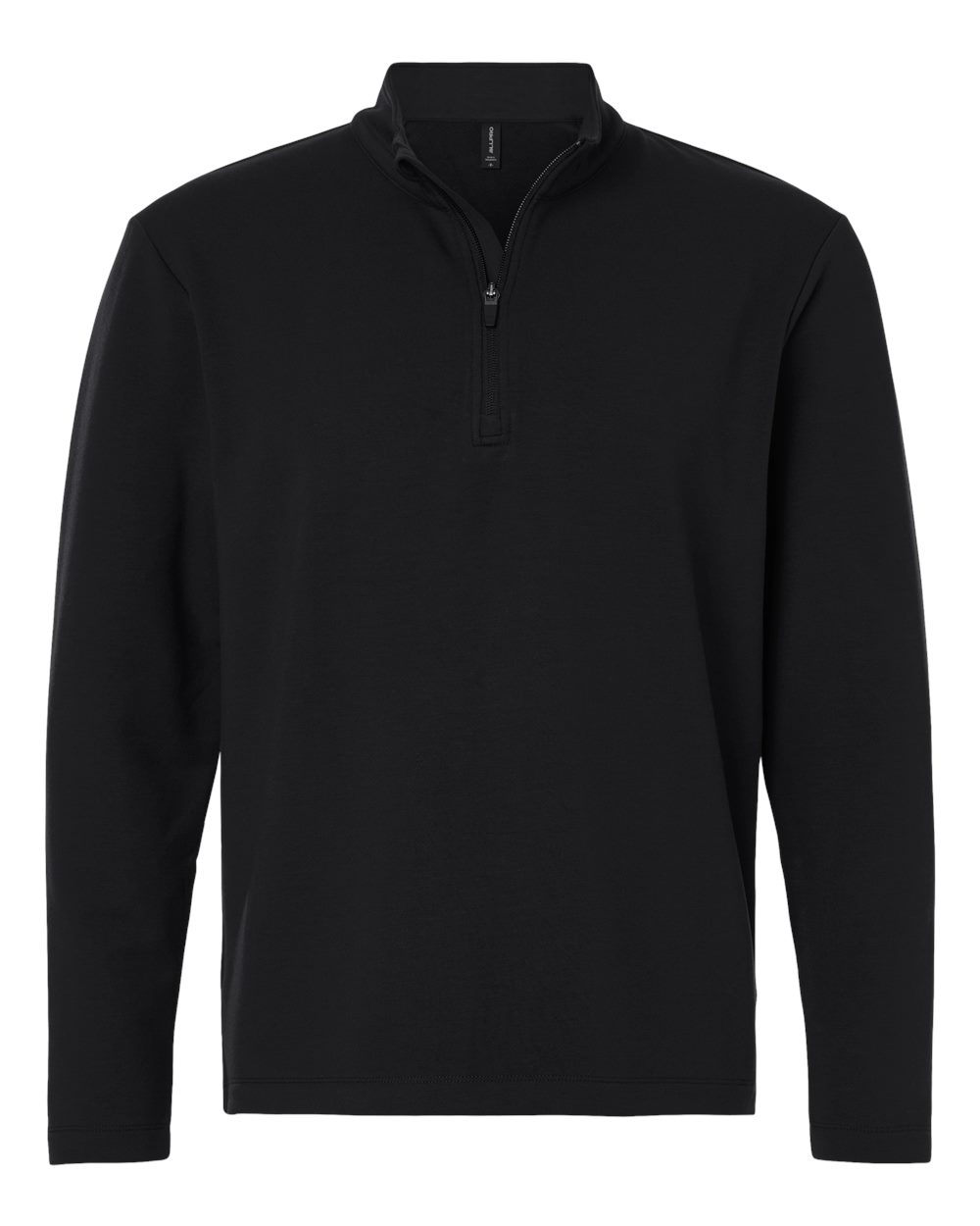 Allpro Stf870 Men’s Stretch Quarter-zip Fleece Pullover - Black