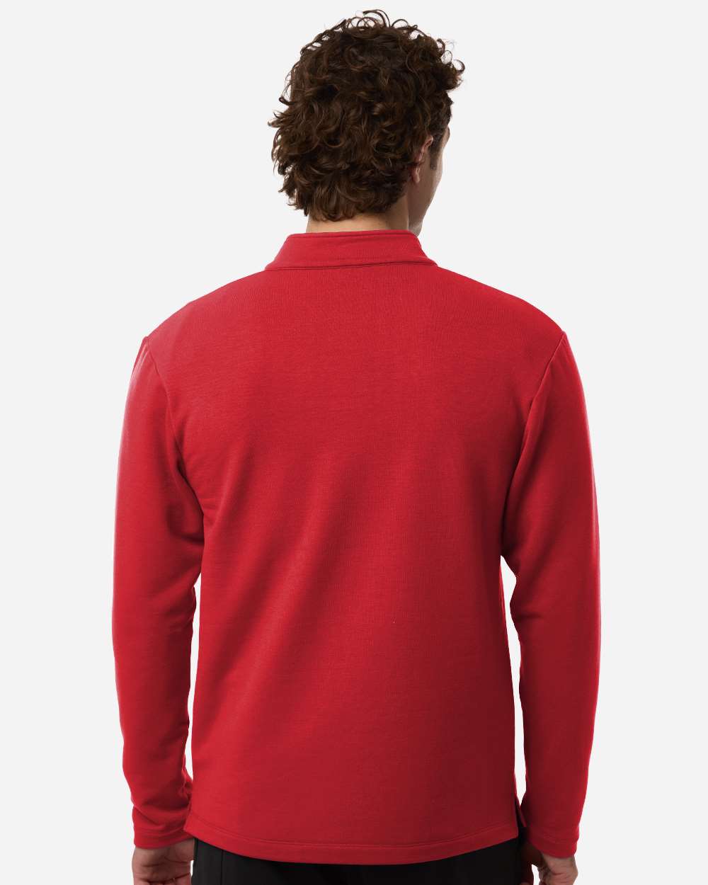 Allpro Stf870 Men’s Stretch Quarter-zip Fleece Pullover - Red