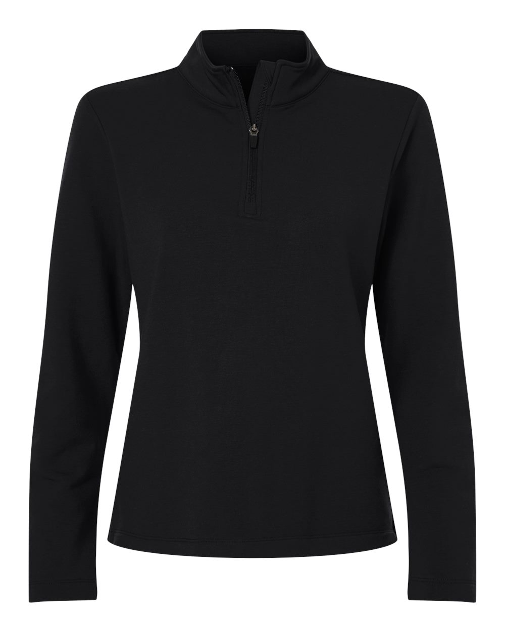 Allpro Stf870l Women’s Stretch Quarter-zip Fleece Pullover - Black