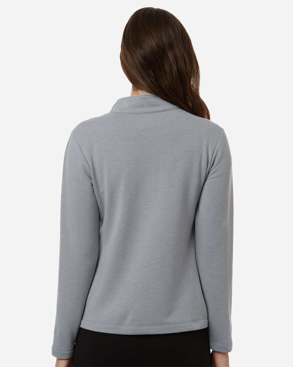 Allpro Stf870l Women’s Stretch Quarter-zip Fleece Pullover - Heather Steel