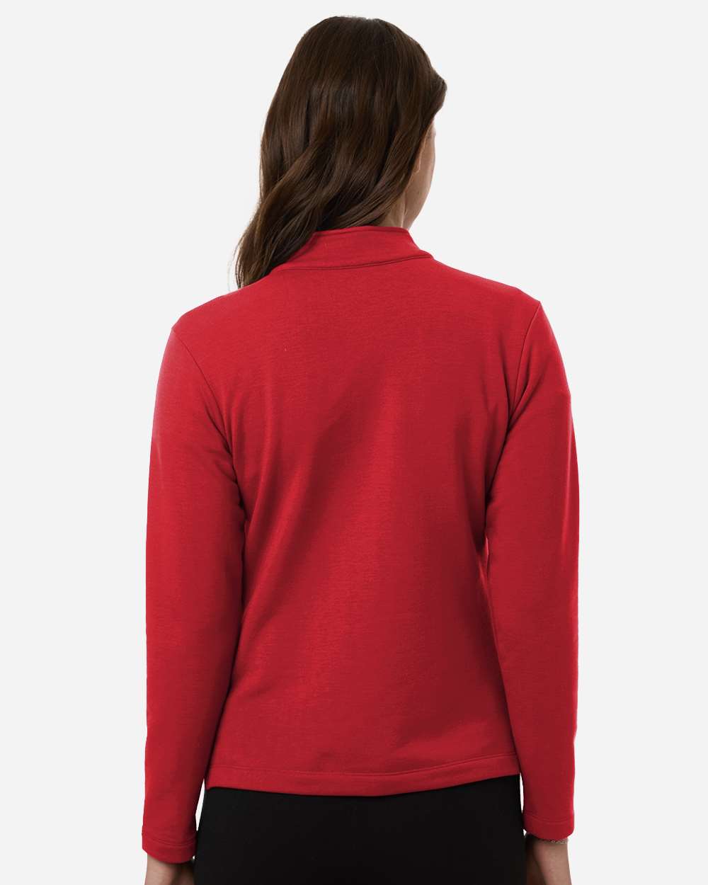 Allpro Stf870l Women’s Stretch Quarter-zip Fleece Pullover - Red