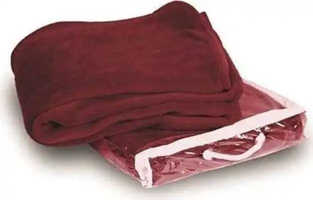 Alpine Fleece 8707 Micro Coral Blanket - Burgundy - Maroon
