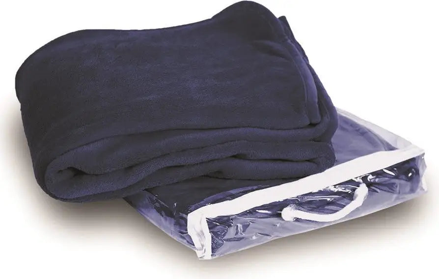 Alpine Fleece 8707 Micro Coral Blanket - Navy