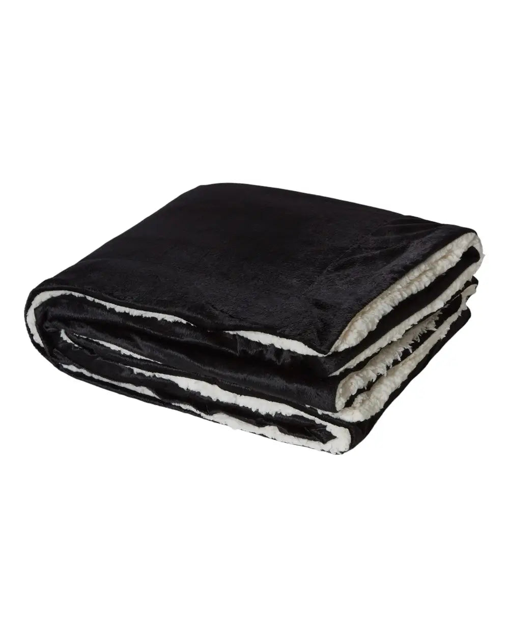 Alpine Fleece 8712 Micro Mink Sherpa Blanket - Black - one Size Fits Most