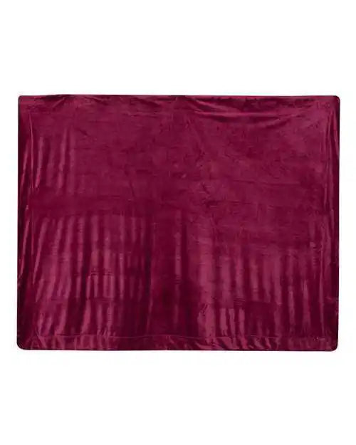Alpine Fleece 8712 Micro Mink Sherpa Blanket - Burgundy - Maroon / one Size Fits Most